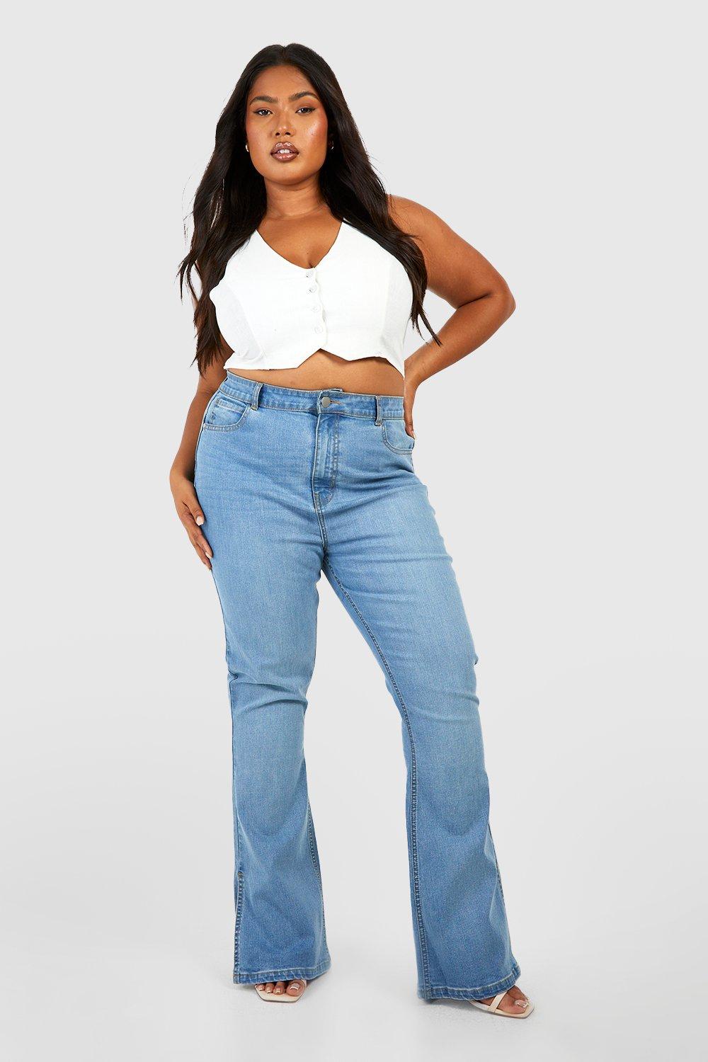 Plus size stretch embroidered on sale jeans